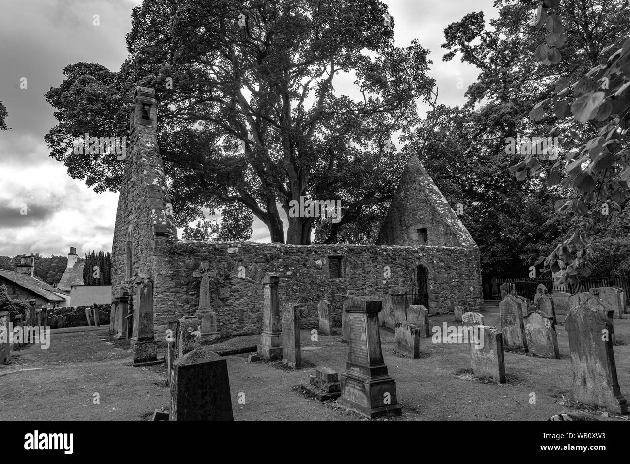 Alloway, Ecosse, UK - 19 juillet 2019 : l'Auld Kirk à Alloway le point central de beaucoup de poèmes de Robert Burns en Ecosse. Banque D'Images