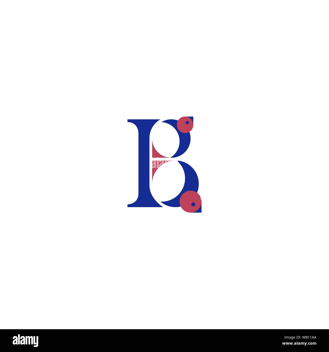 Lettre stylisée B avec des oiseaux. Lettrage pour utilisation dans le design. EPS10 Illustration de Vecteur