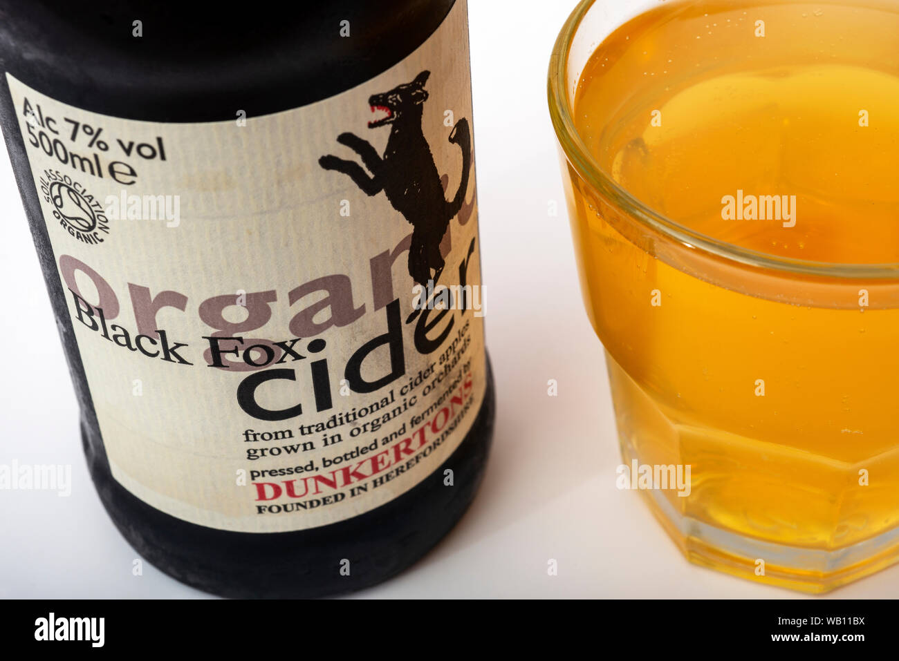 Cidre bio Black Fox Banque D'Images