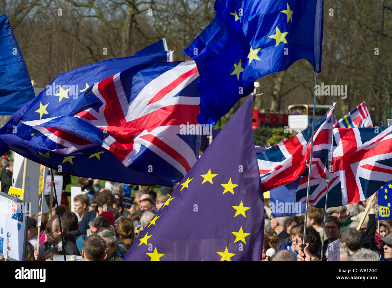 S'unir pour l'Europe, l'Union européenne Pro mars et rallye, Londres, Grande-Bretagne. S'unir pour l'Europe, est une organisation qui n'a jamais voulu et de l'UE Pro Brexit Banque D'Images