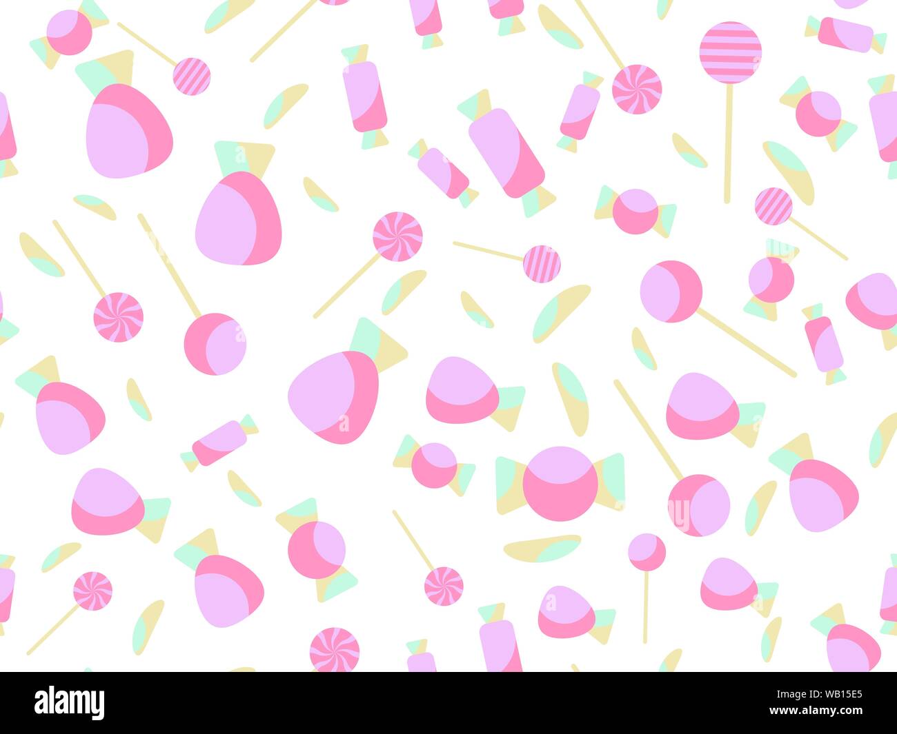 Modèle logique des bonbons sur un fond blanc. Candy sur un bâton. Maison de l'arrière-plan. Vector illustration Illustration de Vecteur