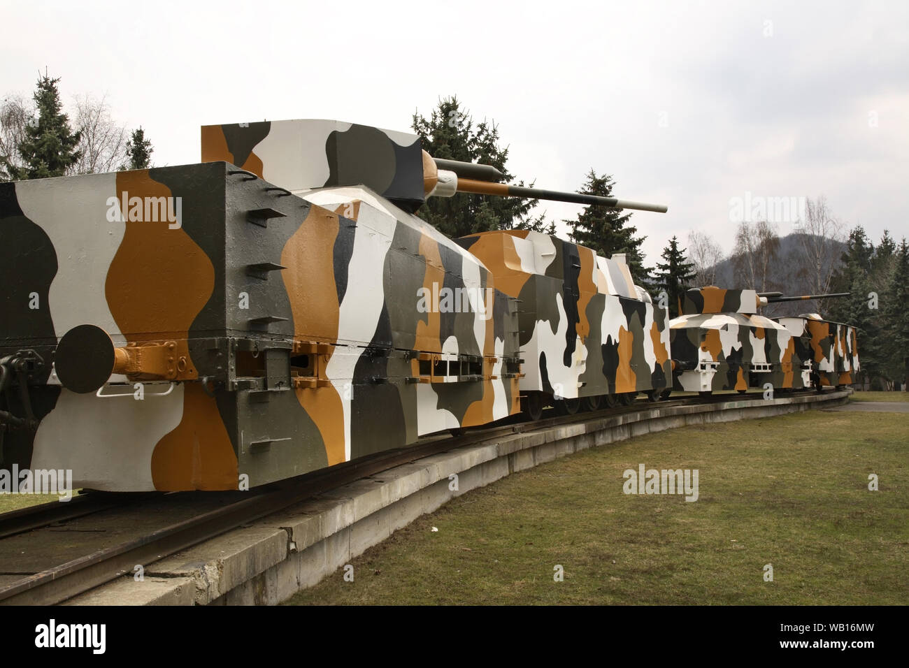 Train blindé Hurban à Zvolen. La Slovaquie Banque D'Images