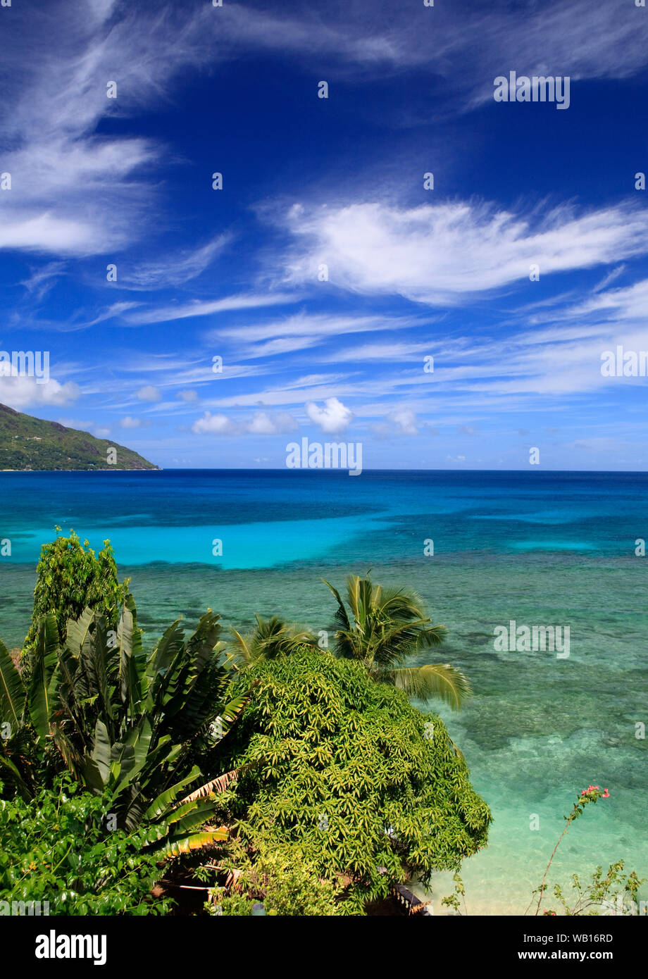 Pittoresque de l'île de Mahé, Seychelles, océan Indien Banque D'Images