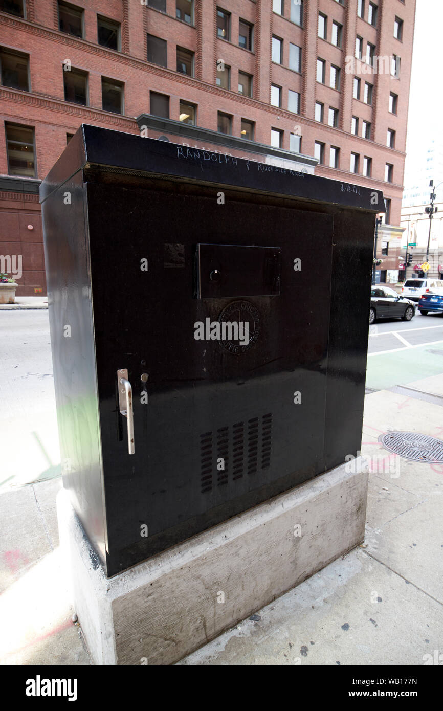 Ville de chicago traffic control point d'accès du cabinet de rue de Chicago, dans l'Illinois, États-Unis d'Amérique Banque D'Images