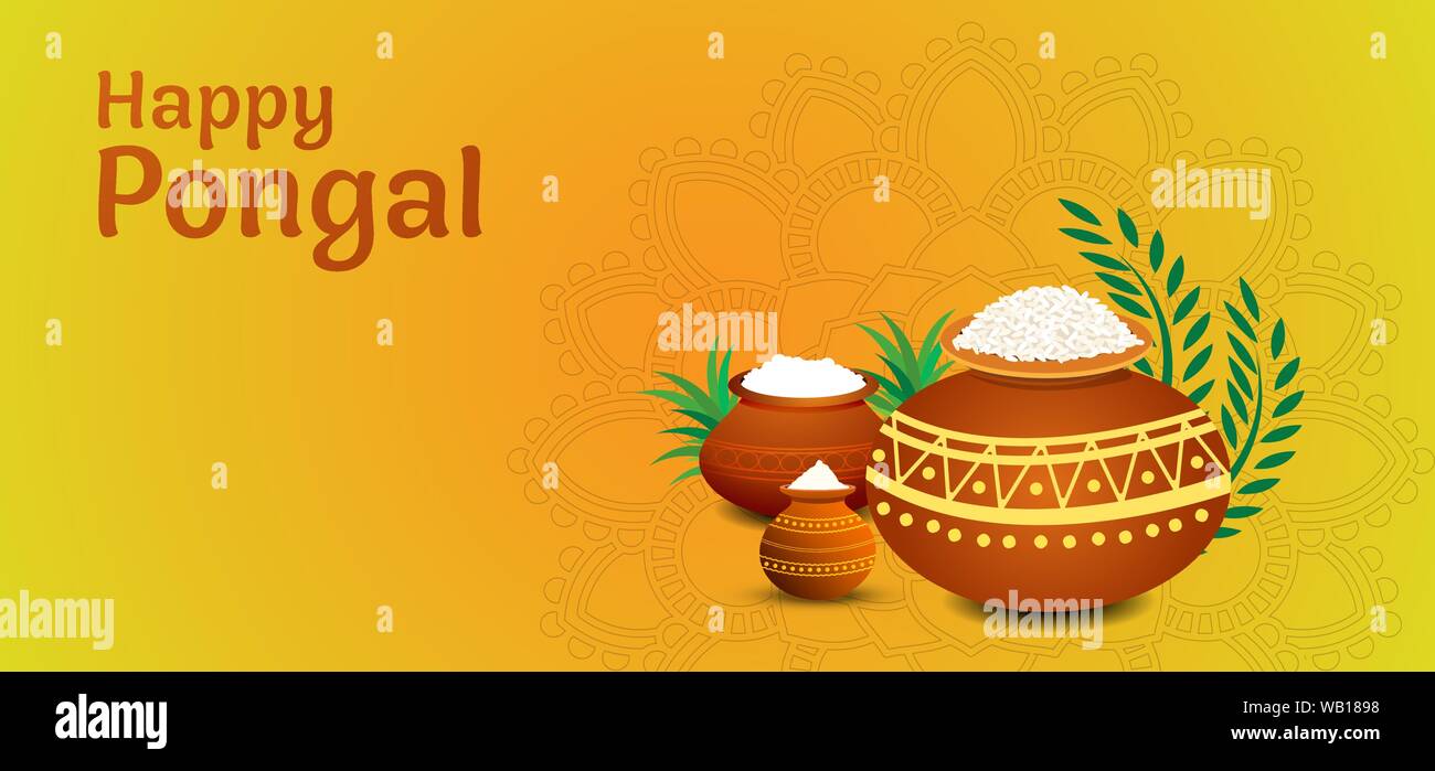 Résumé fond heureux pongal Illustration de Vecteur