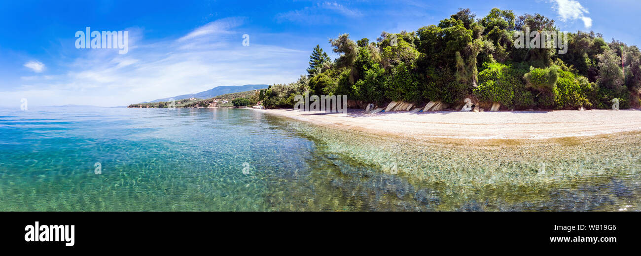 La Grèce, sur la mer Egée, sur le golfe Pagasétique, plage, Afissos Banque D'Images