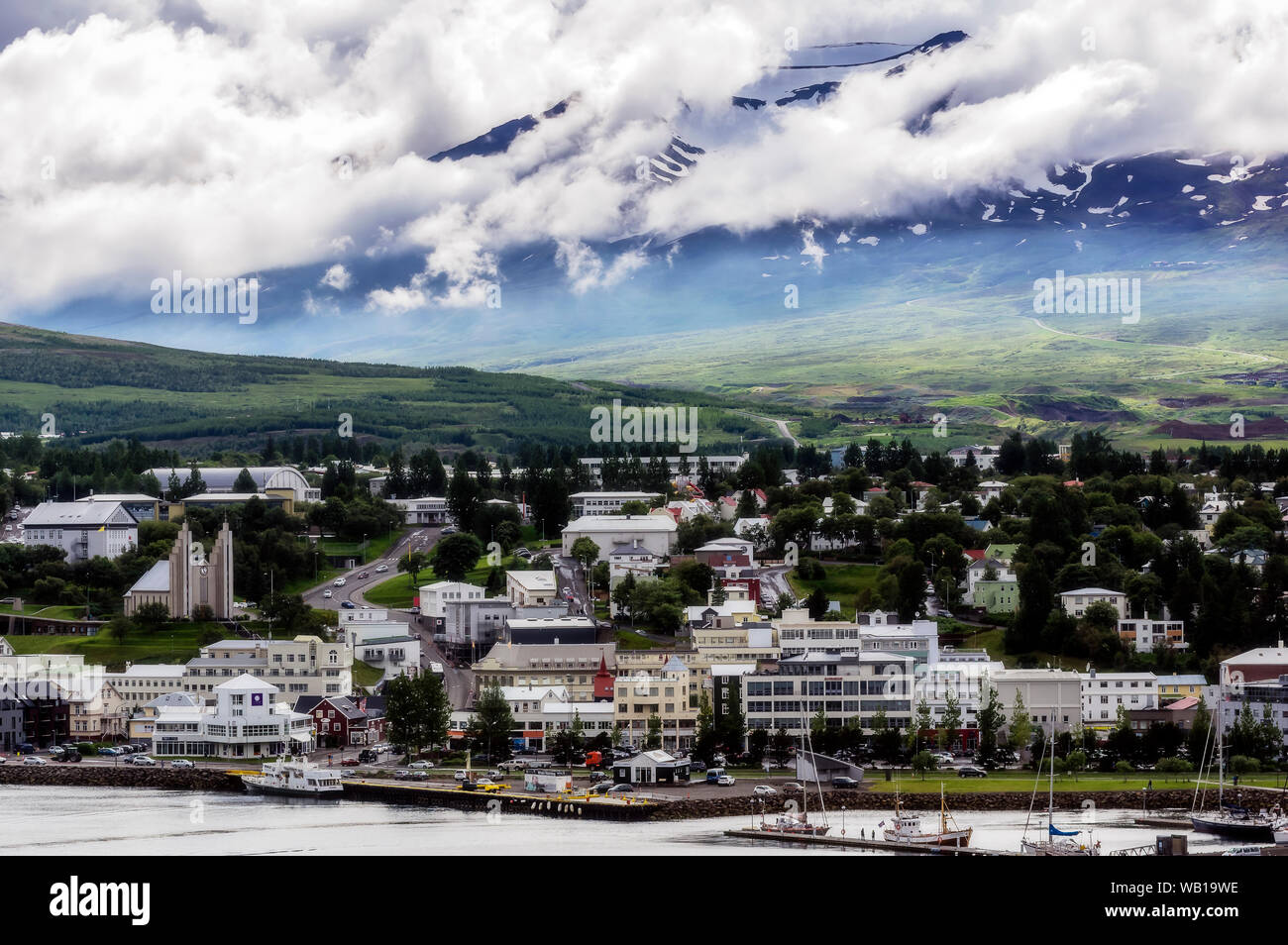 L'Islande, Akureyri Banque D'Images