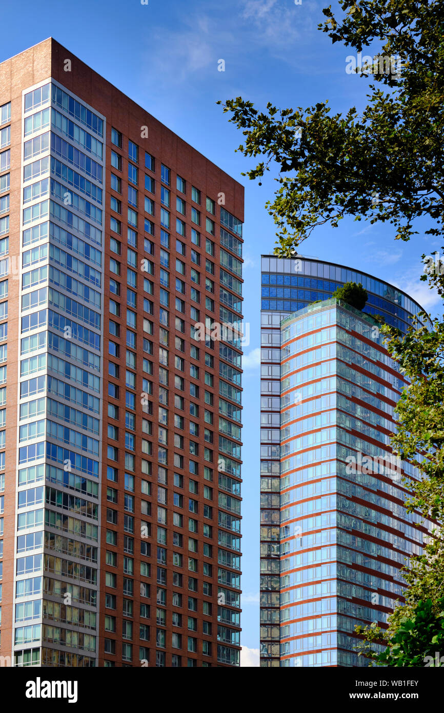 Nouveaux appartements, Battery Park, New York, USA Banque D'Images