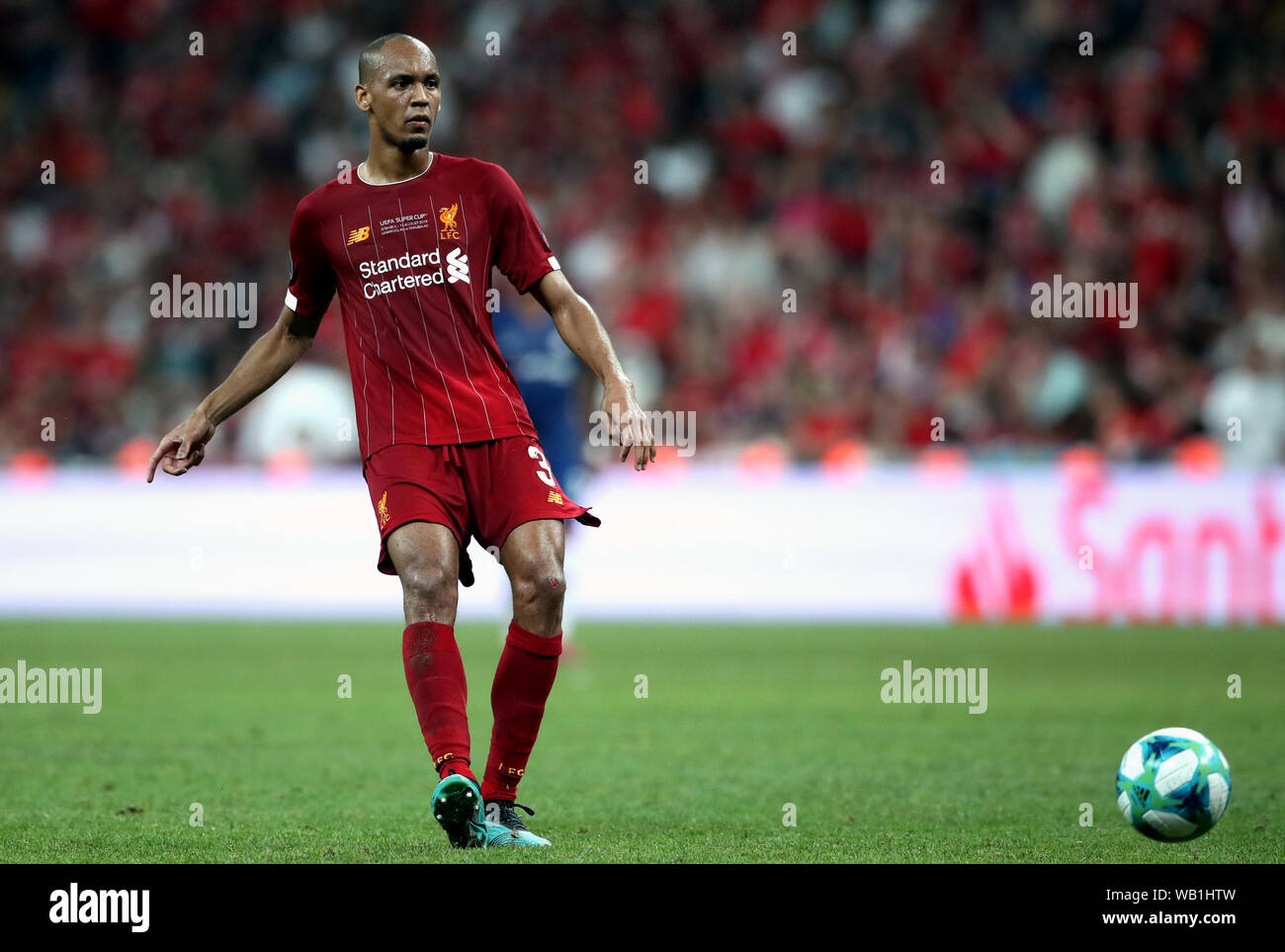 Le centre de Liverpool, Fabinho lors de la Super Coupe de l'UEFA Finale à Besiktas, Istanbul Park Banque D'Images