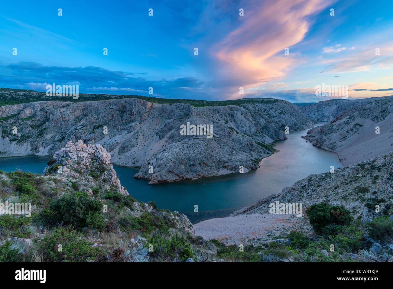 L'Europe, d'Europe, l'Europe de l'Est, Sud-est de l'Europe, la Dalmatie, Croatie, Balkans, Canyon Zrmanja, près de Starigrad, 30078055 Banque D'Images