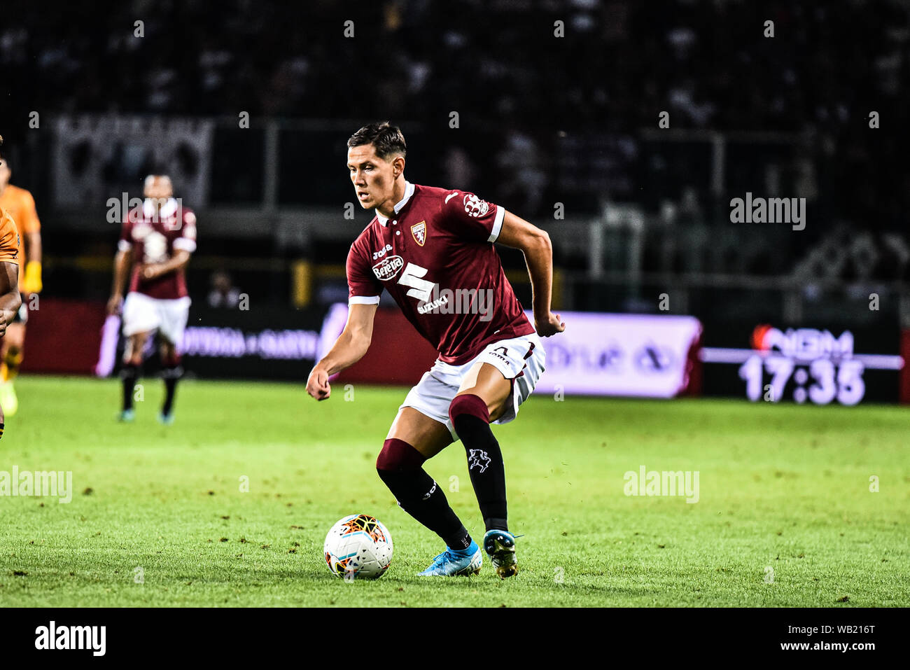 Alex Berenguer de Torino FC en action au cours de l'UEFA Europa League tour éliminatoire football match entre Torino FC et Wolverhampton Wanderers FC.Wol Banque D'Images