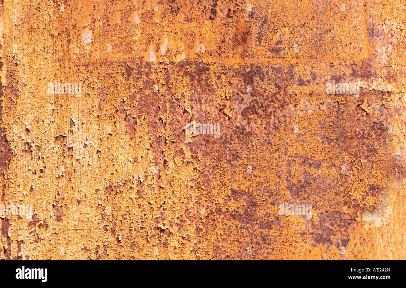 Rusty Metal texture de fond. Plaque d'acier de l'industrie lourde et n'est pas oxydée, pelées, matériau de surface vide Banque D'Images