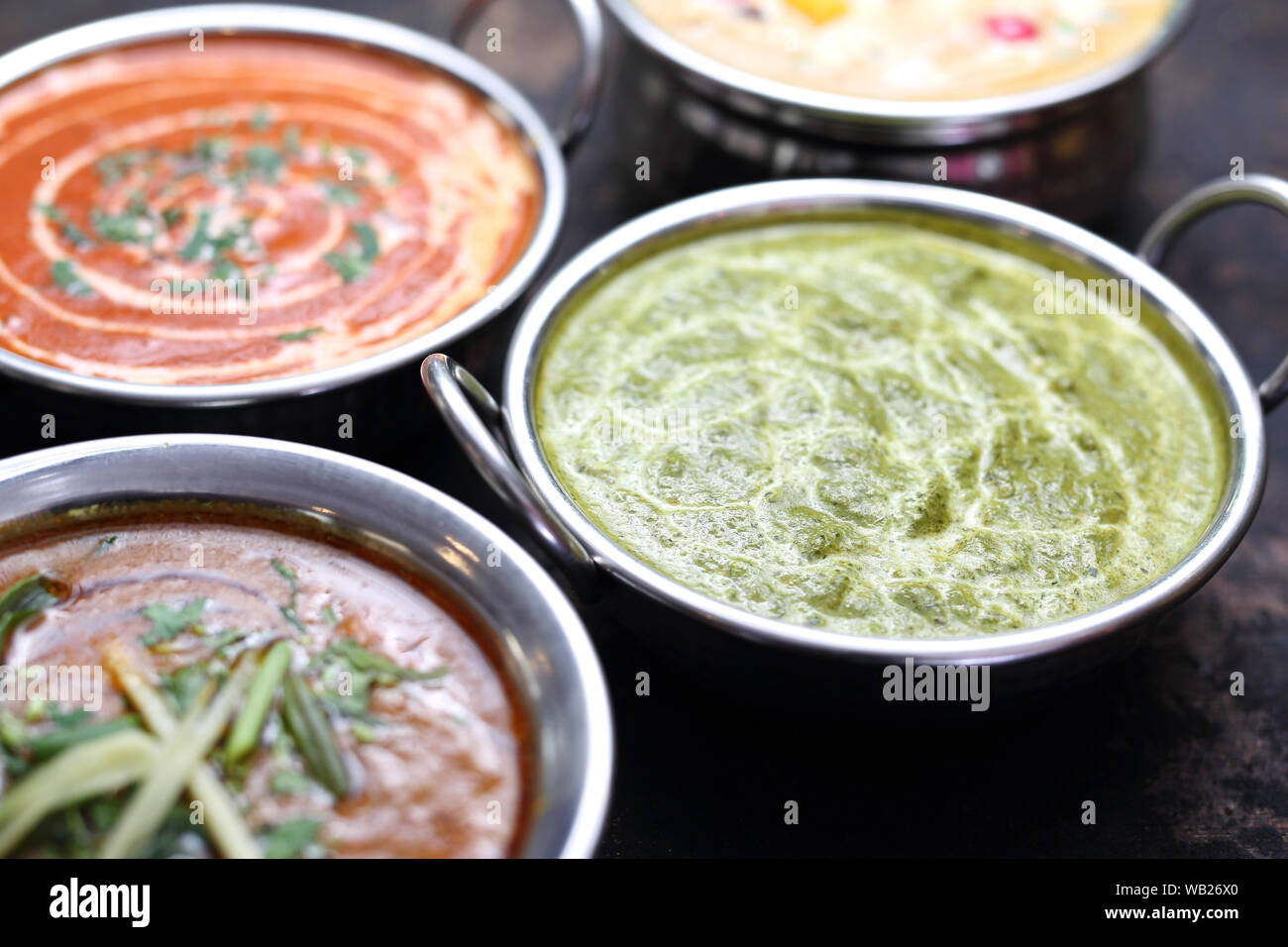 Nourriture indienne. La cuisine indienne traditionnelle. Banque D'Images