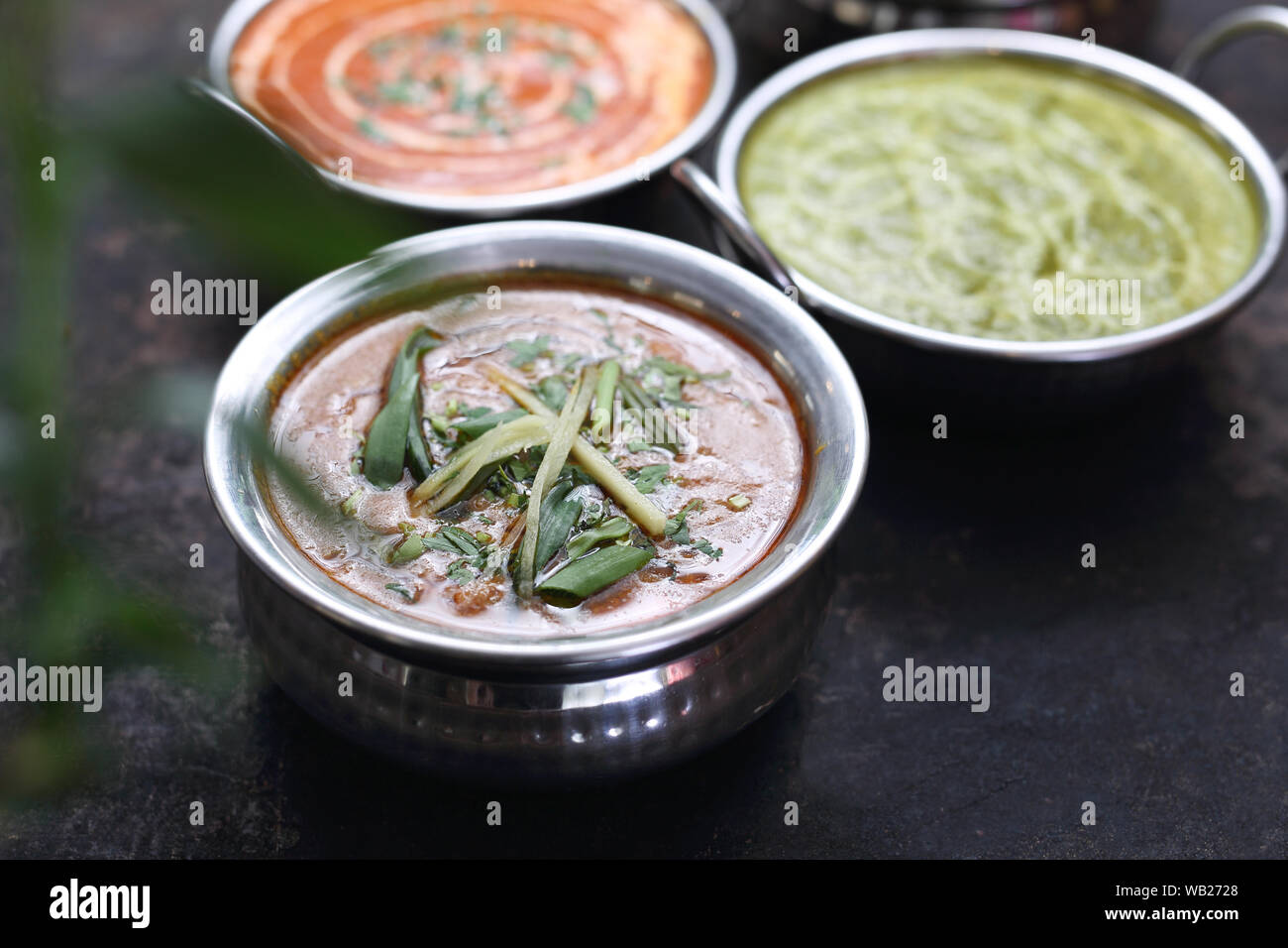 Nourriture indienne. La cuisine indienne traditionnelle. Banque D'Images