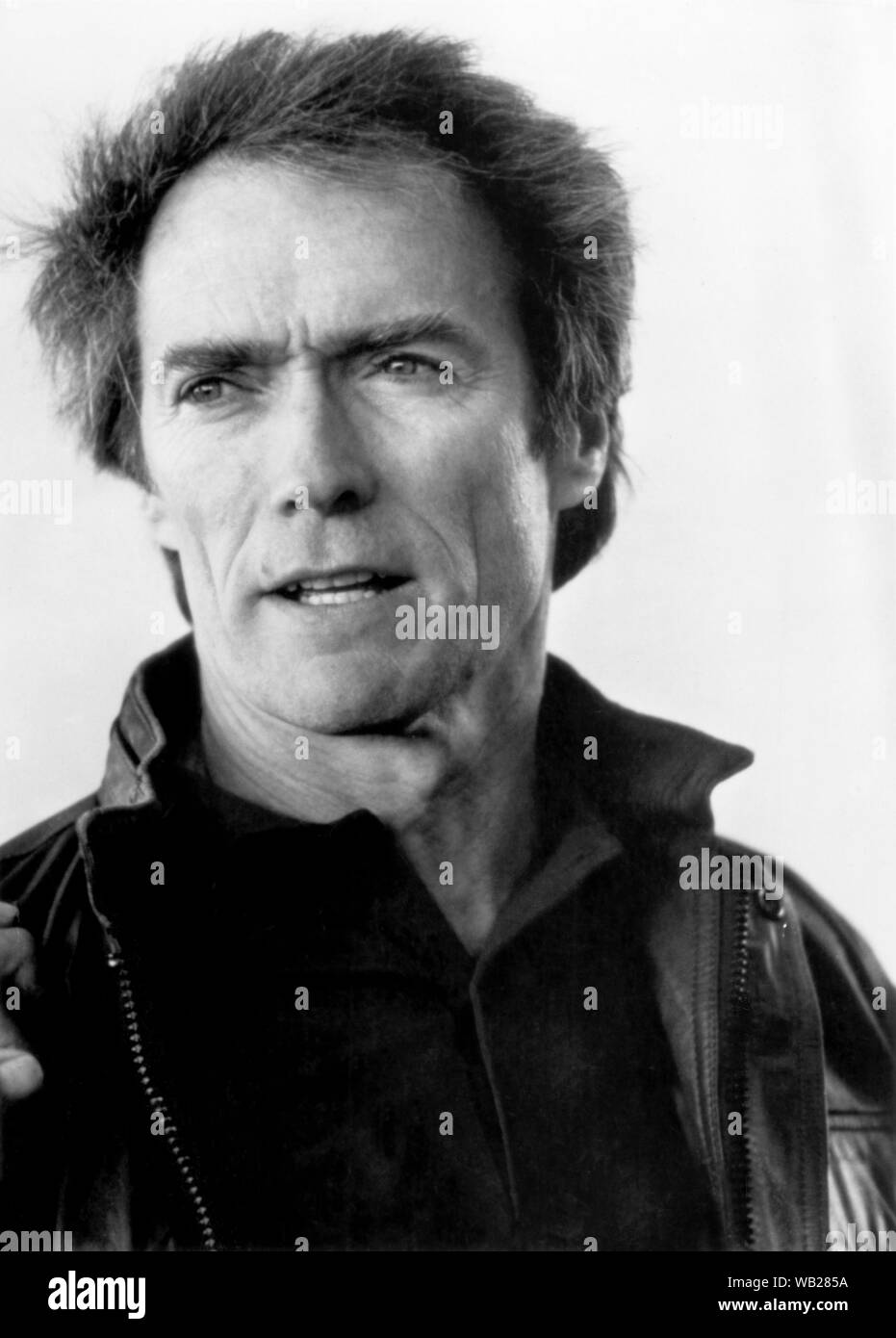 Clint Eastwood, sur-ensemble du film, 'Dirty Harry', Warner Bros., 1971 Banque D'Images