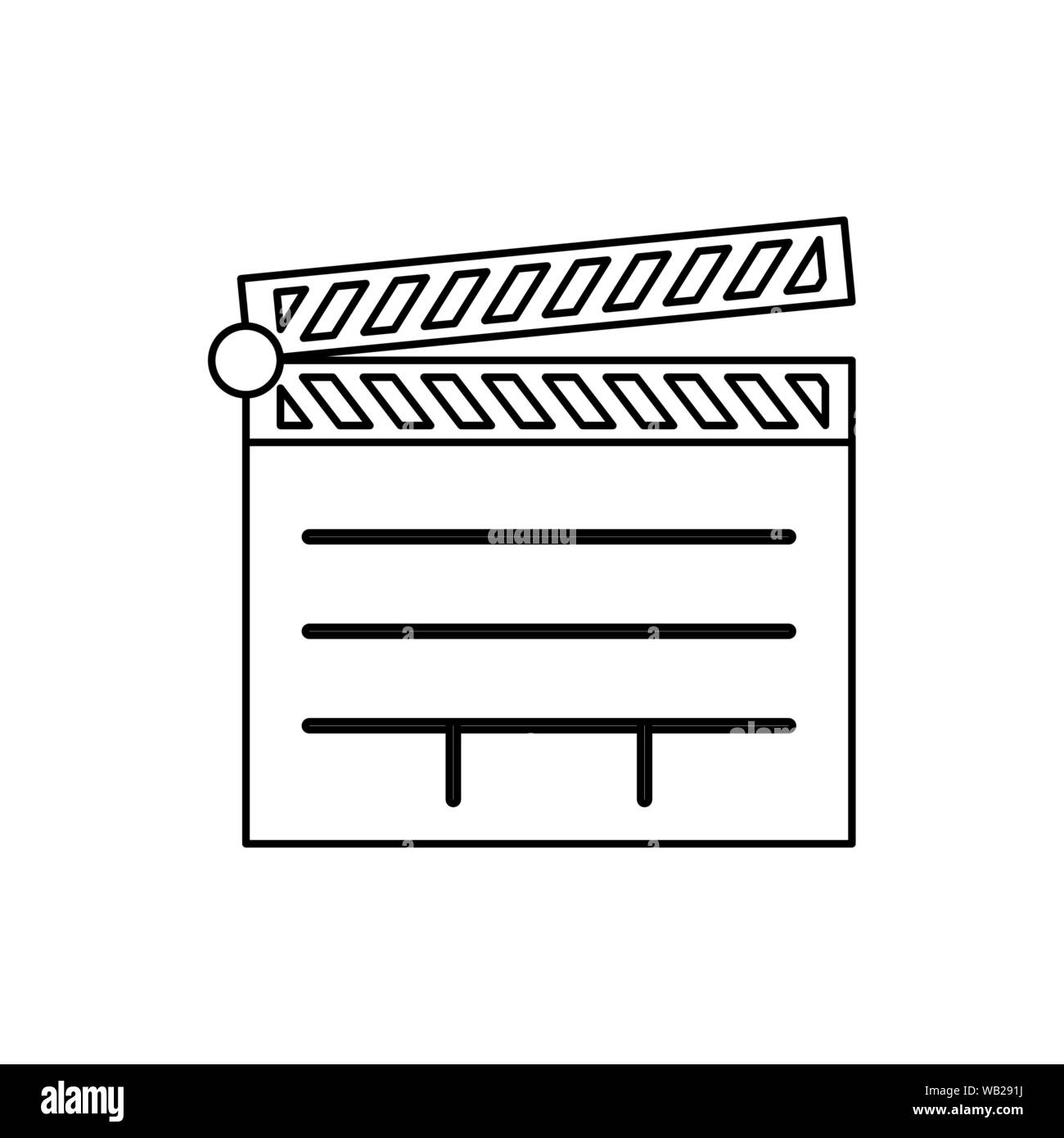 Directeur du cinéma clap vecteur icône isolé illustration design Illustration de Vecteur