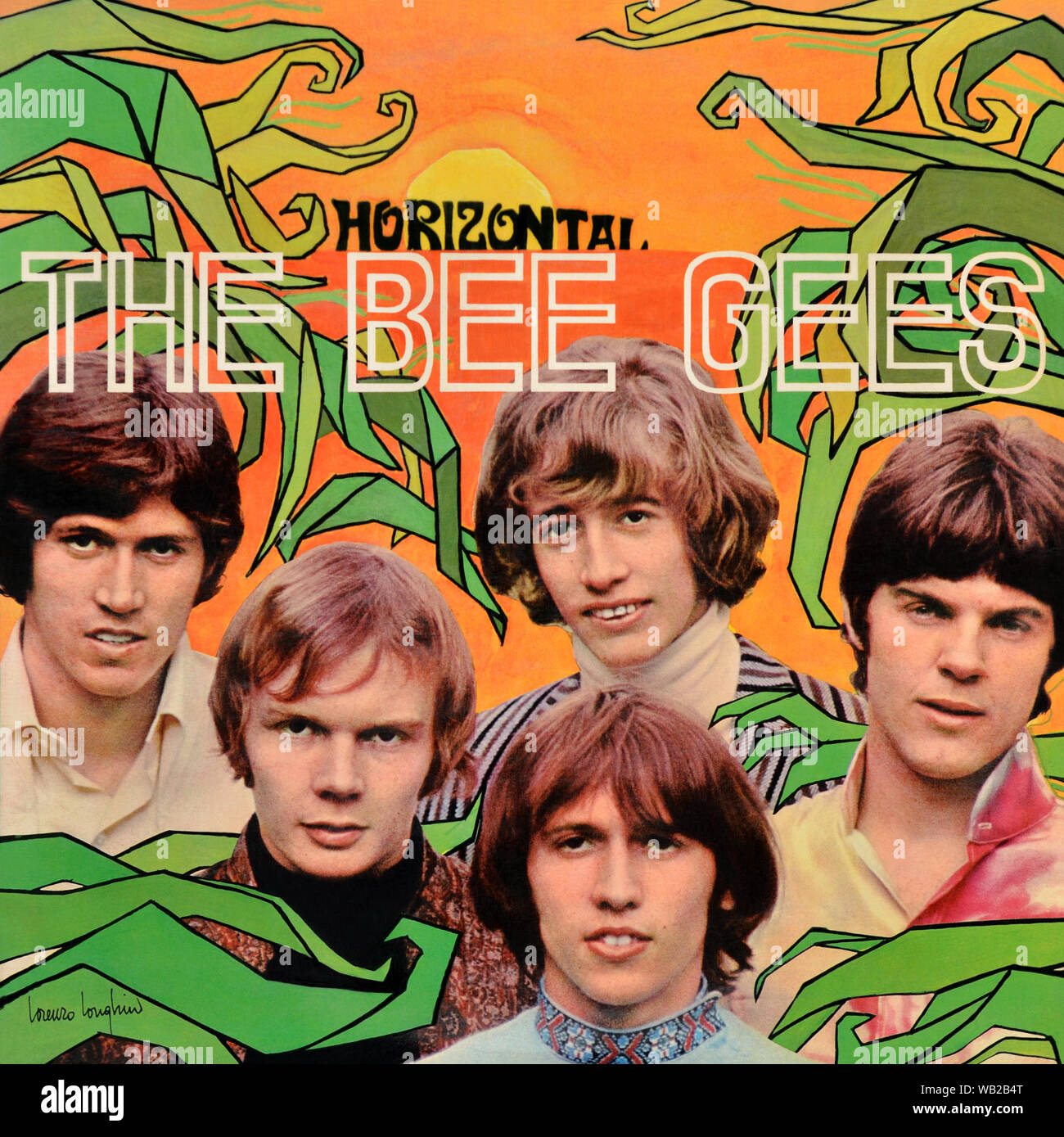 The Bee Gees - couverture originale de l'album en vinyle - horizontal - 1968 Banque D'Images