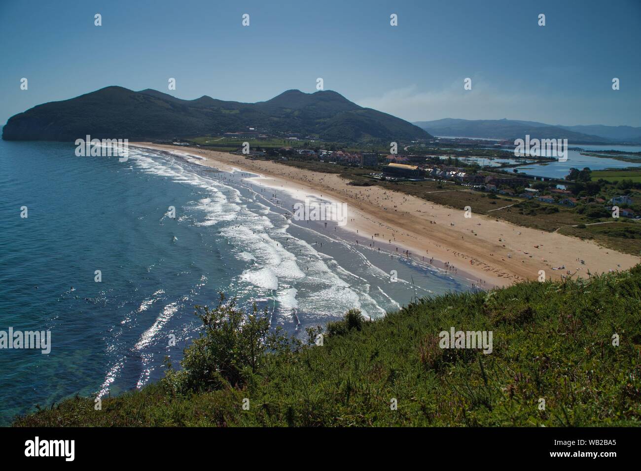 Playa de Trengandin, Noja, Cantabria, ESPAGNE Banque D'Images