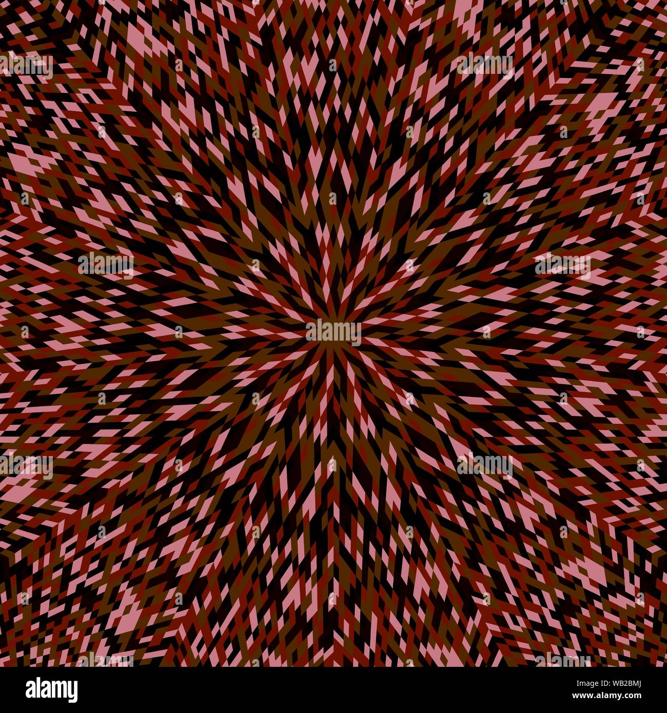 Arrière-plan de la mosaïque colorée hypnotique burst - circulaire psychédélique abstract vector illustration avec des formes géométriques Illustration de Vecteur