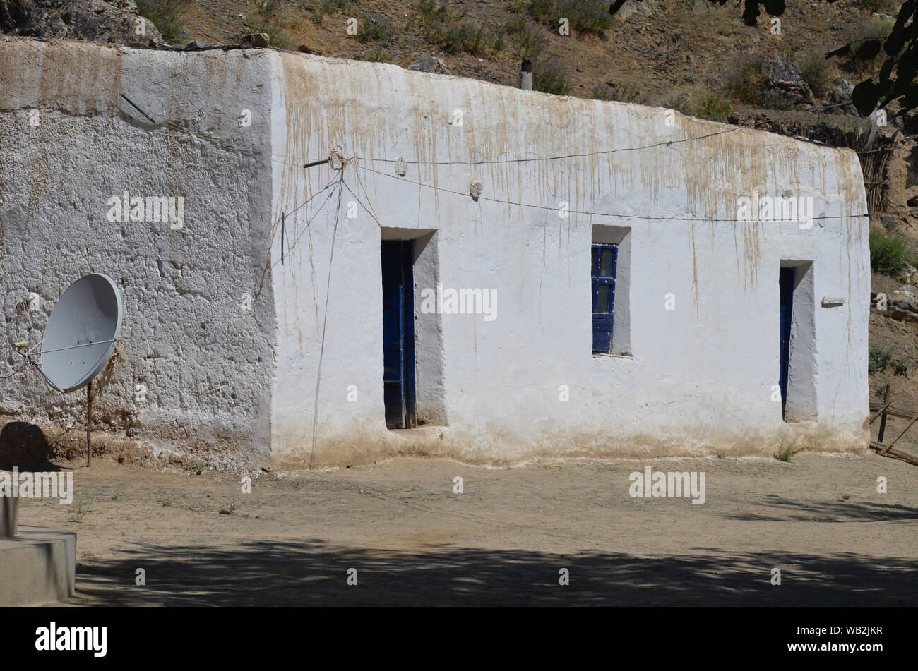 Architecture traditionnelle dans les villages de montagne de Nurataou Ridge, le Centre de l'Ouzbékistan Banque D'Images