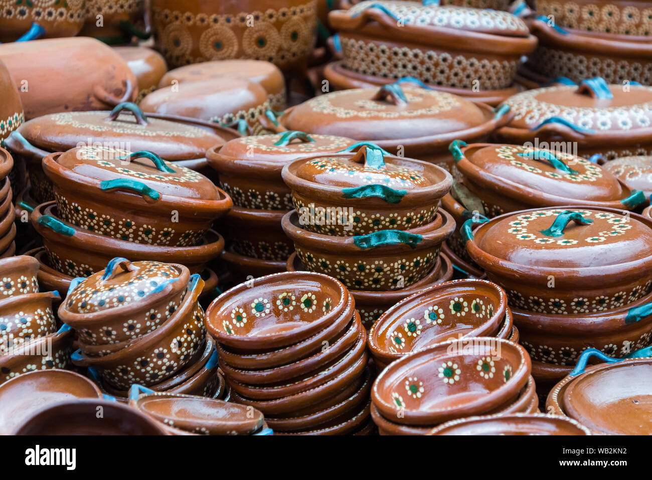 La poterie d'argile dans Michoacan-Mexico Banque D'Images