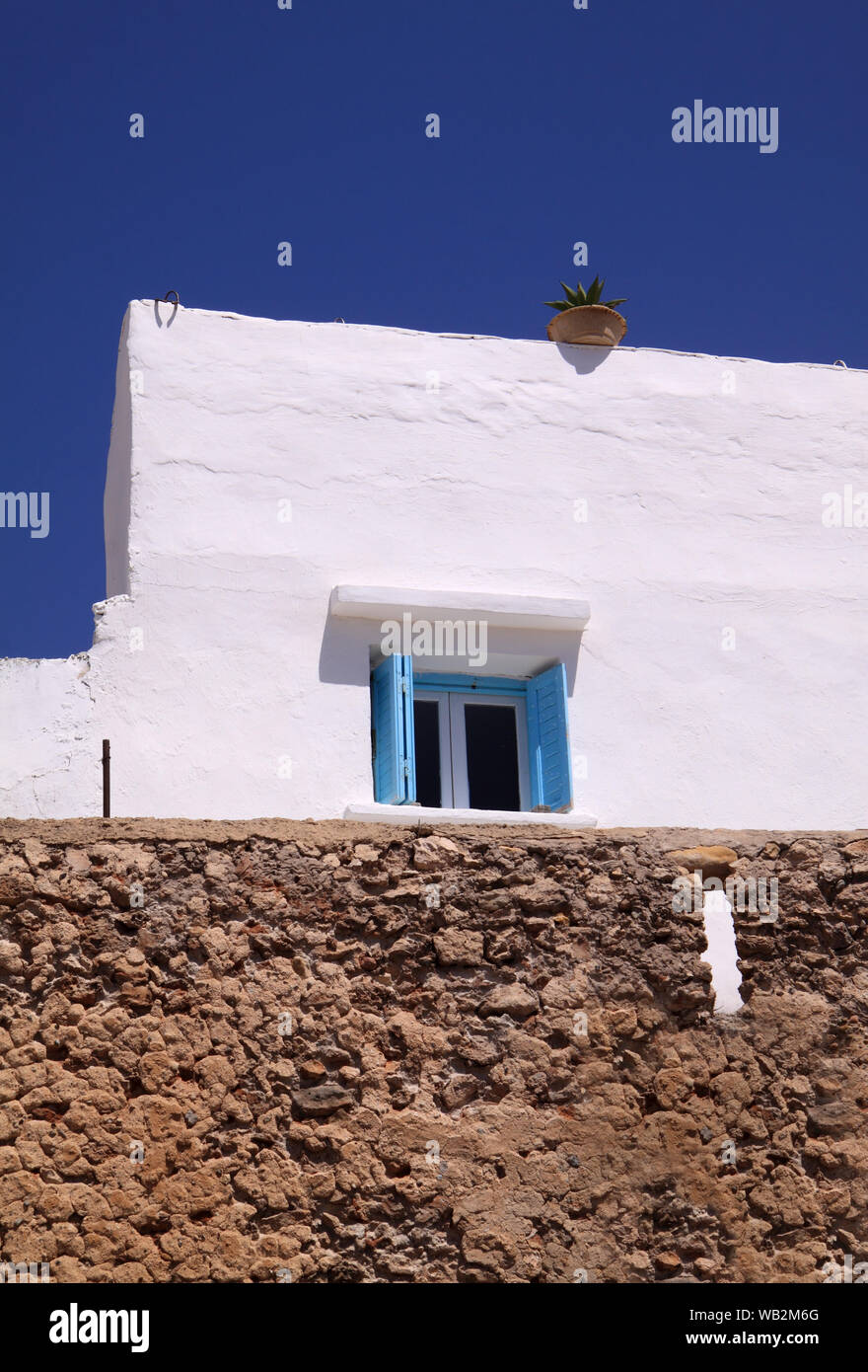 Maroc Marrakech essaouira, UNESCO World Heritage Site - fortifiée et bâtiments blanchis à la chaux dans la médina historique. Banque D'Images