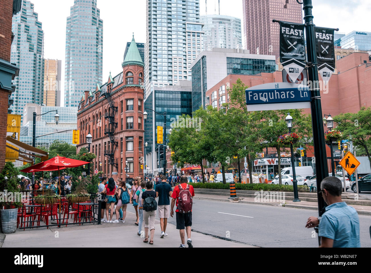 Gooderham ou Flatiron Building dans le centre-ville de Toronto - Toronto, Ontario, Canada Banque D'Images