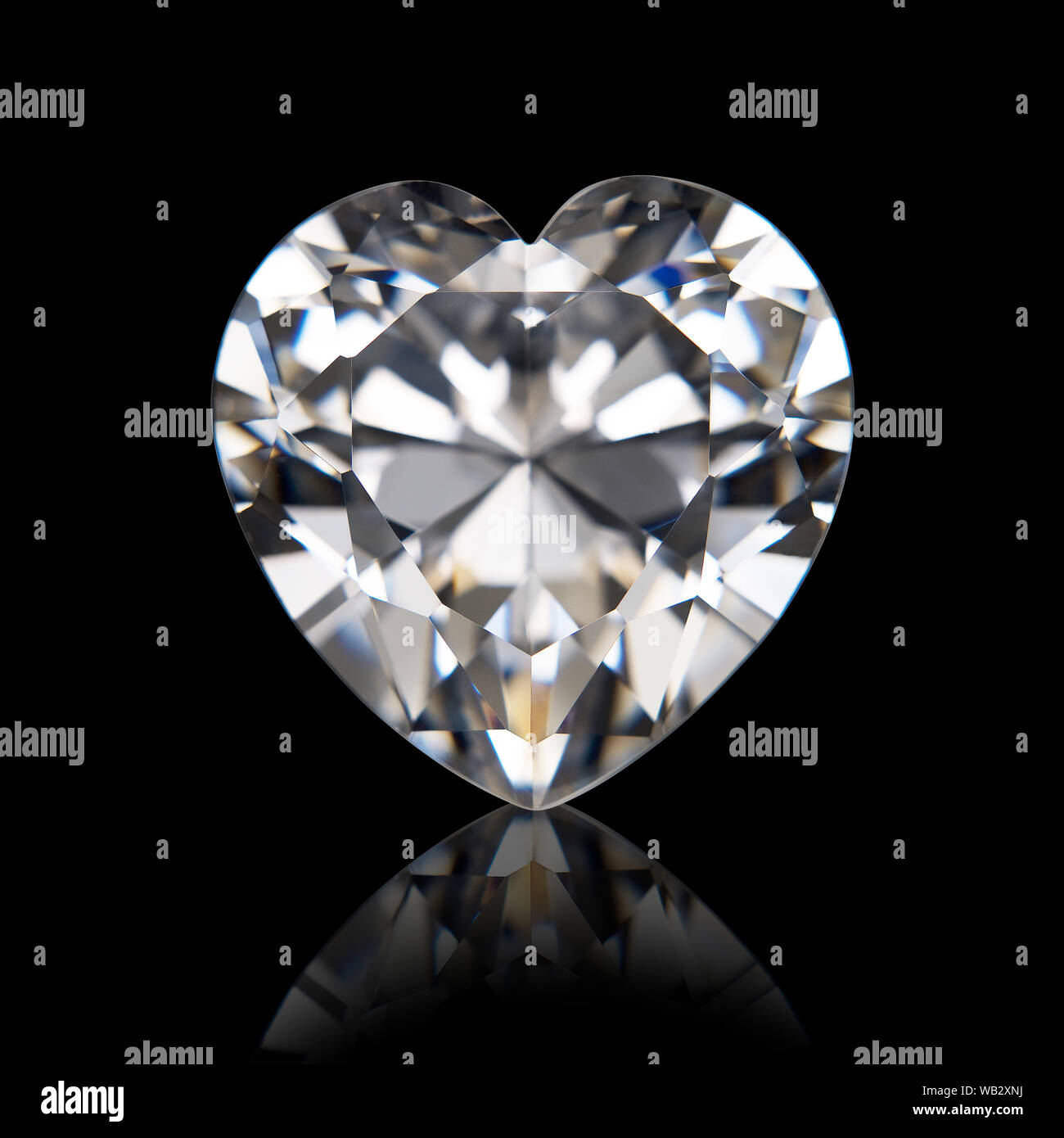 Diamant taille cœur. Banque D'Images