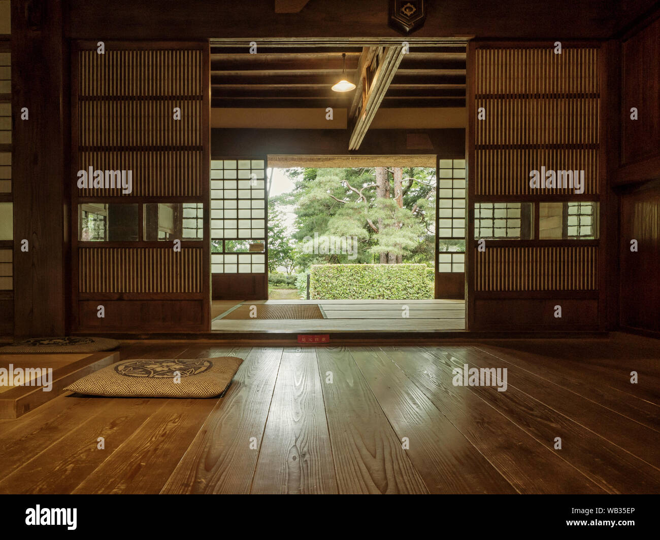 Maison japonaise traditionnelle en bois. Banque D'Images