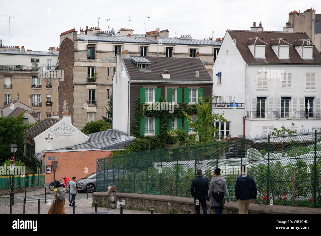 France, Paris, août, 16-2019, les touristes visitant Montmartre, Paris Banque D'Images