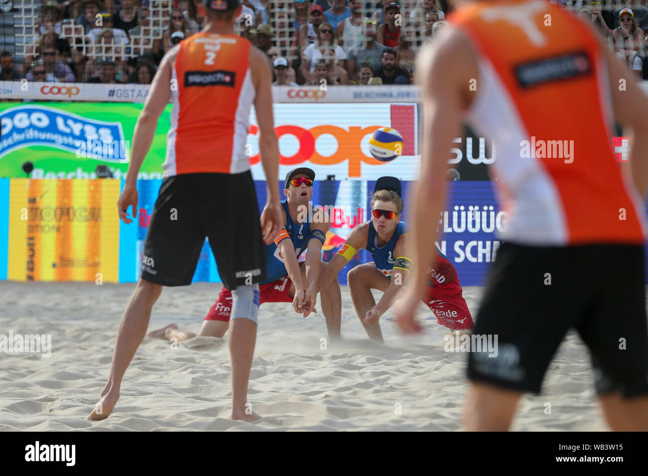 RICEZIONE TAEPUNG POUR ANDERS BERNTSEN MOL ET CHRISTIAN DANDLIE SøRUM au cours de Gstaad Grand 2019 - Jour 5 - finale - Uomini, Gstaad, Italie, 13 juillet 201 Banque D'Images