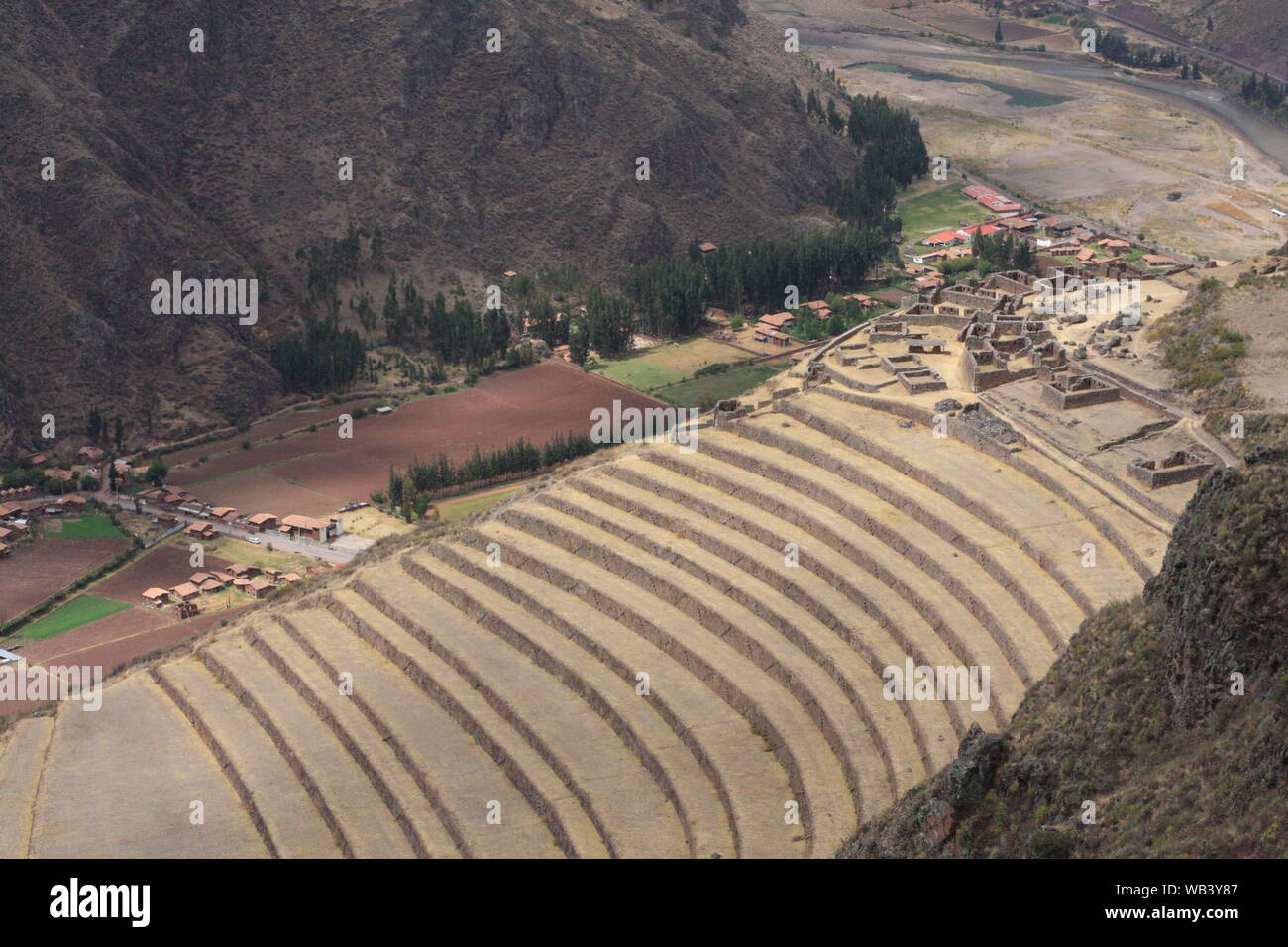 Vues de la ruines de Pisac au Pérou Banque D'Images