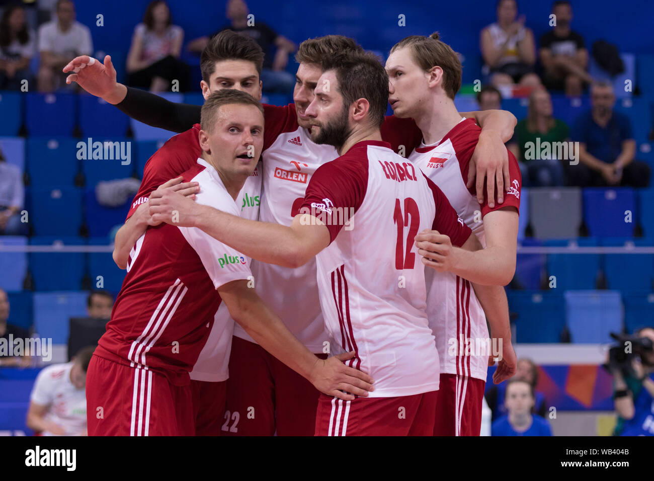 Au cours de la Ligue des Nations Unies POLONIA Polonia - Les hommes contre la Serbie, Milan, Italie, 22 juin 2019, le volley-ball volley-ball Intenationals Banque D'Images