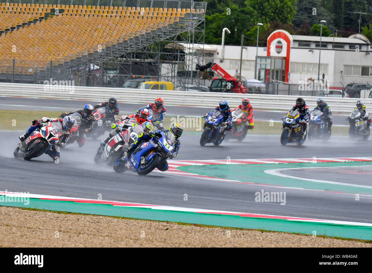 PARTENZA RACE1 pendant le cycle de Rimini Riviera Pata7 World SBK - Race1, Misano Adriatico, Italie, 22 juin 2019, les moteurs - World SuperBike SBK Banque D'Images