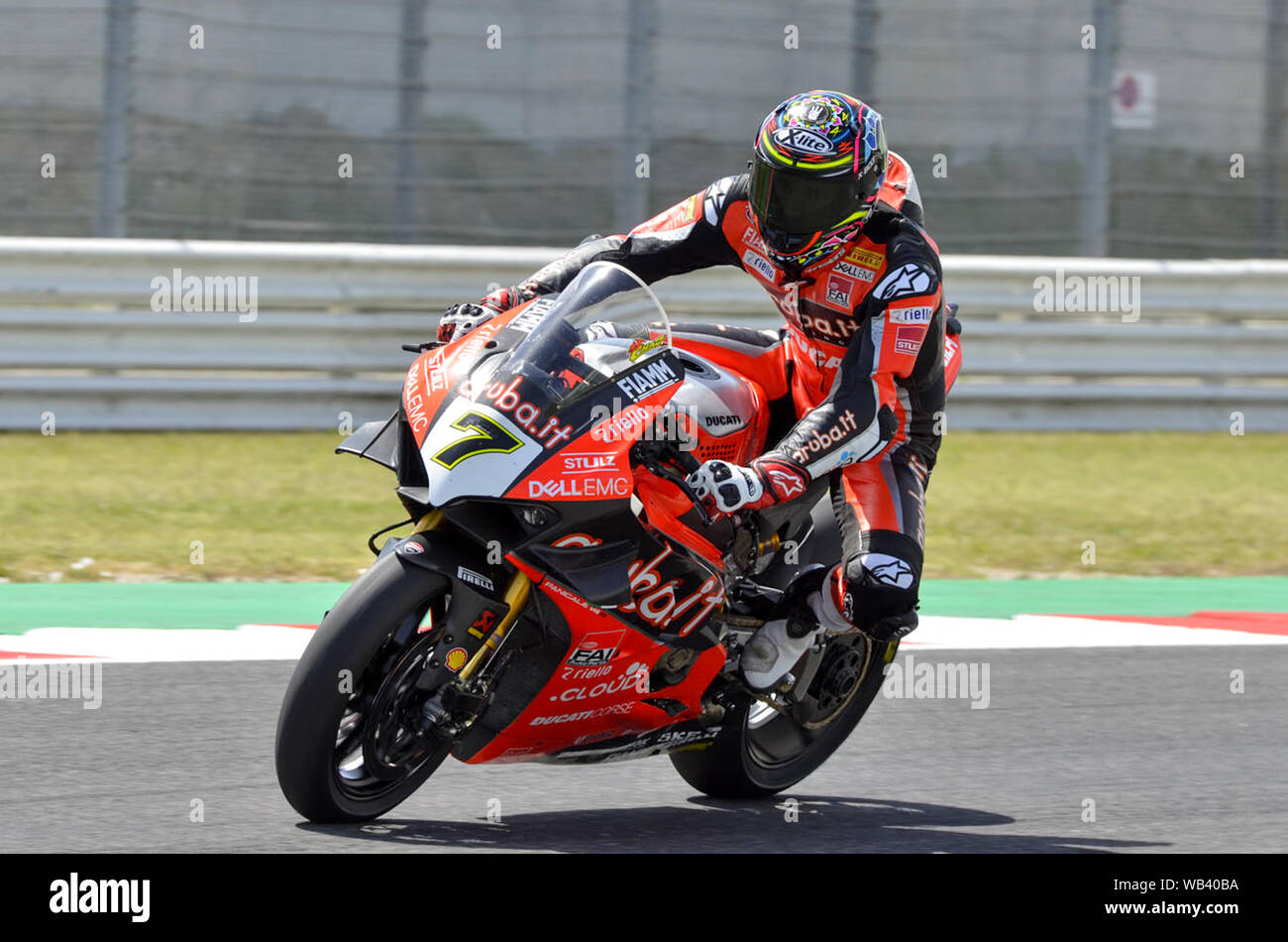 7 CHAZ DAVIES lors de Rimini Riviera Pata Round7 World SBK - Race1, Misano Adriatico, Italie, 22 juin 2019, les moteurs - World SuperBike SBK Banque D'Images