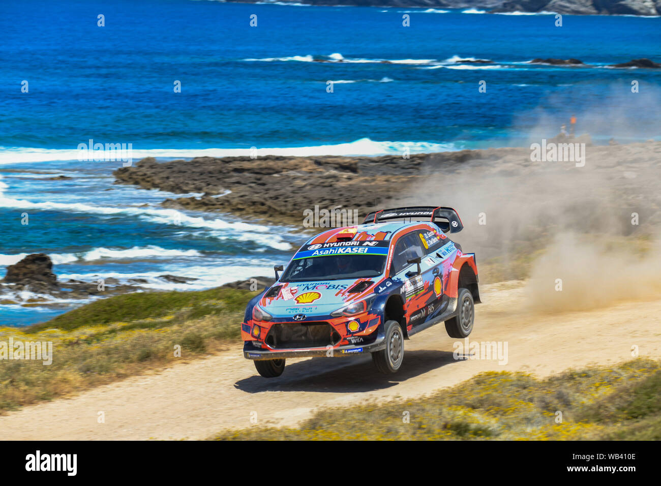 DANIEL SORDO, SUR HYUNDAI I20 WRC COUPé DE PLUS, VA A L'TAGLIARE TRAGUARDO DE L'ÉTAGE DE PUISSANCE ET VINCE LE RALLYE DE SARDAIGNE. Au cours de WRC - Rallye Italie l'ADRD Banque D'Images
