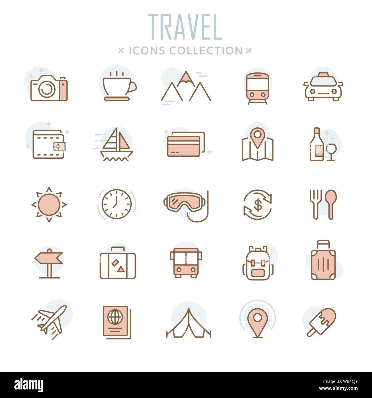 Collection de fine ligne icônes Illustration de Vecteur