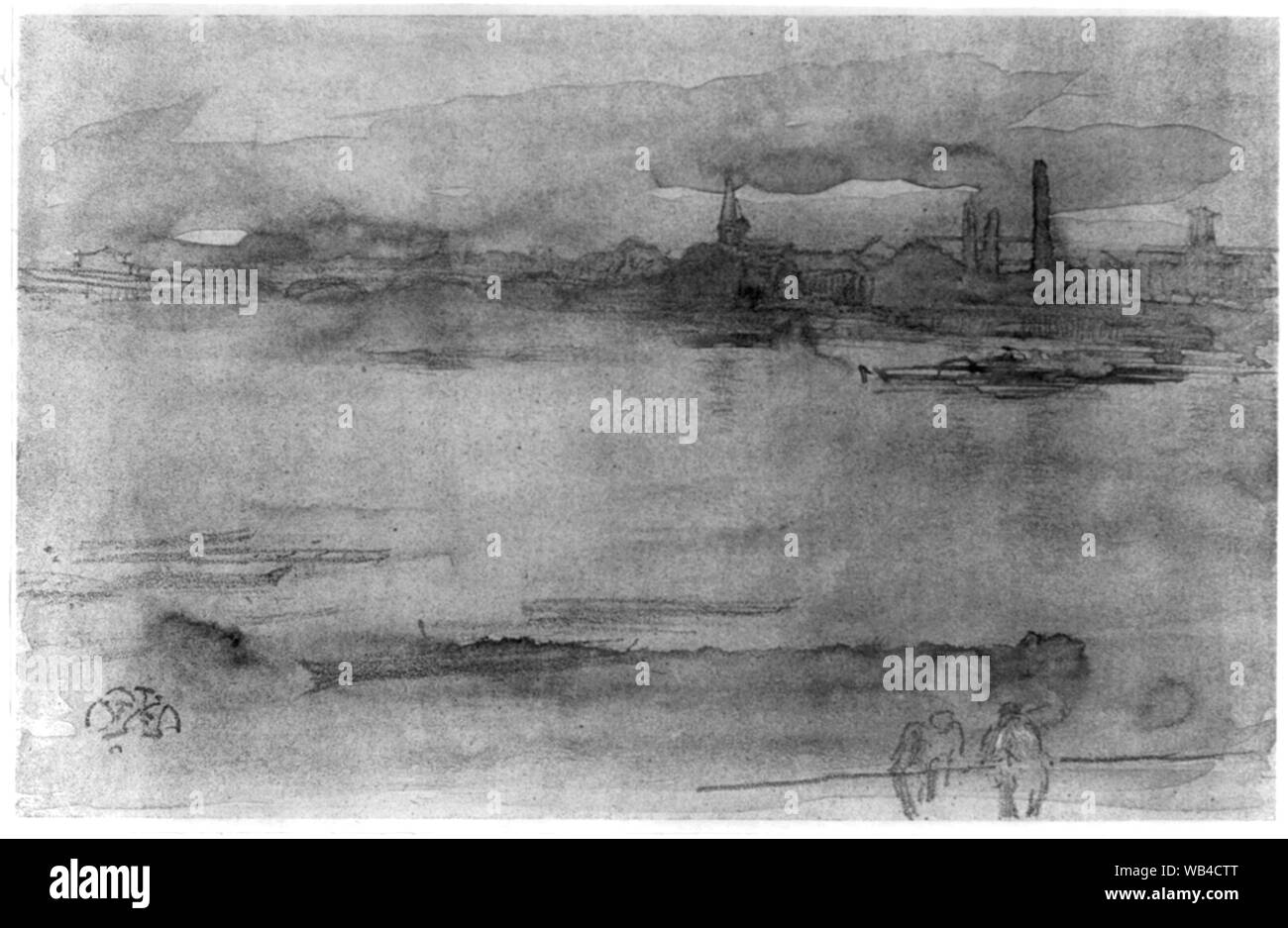 Tôt le matin, Abstract/moyenne : 1 tirage : lithotint. Banque D'Images