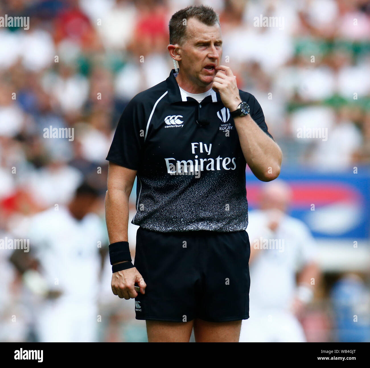 Londres, Royaume-Uni. Août 24, 2019. Londres, Angleterre. 24 AOÛT : Arbitre Nigel Owen pendant 183 International entre l'Angleterre et l'Irlande au stade de Twickenham le 24 août 2019 à Londres, en Angleterre. Action Crédit : Foto Sport/Alamy Live News Banque D'Images