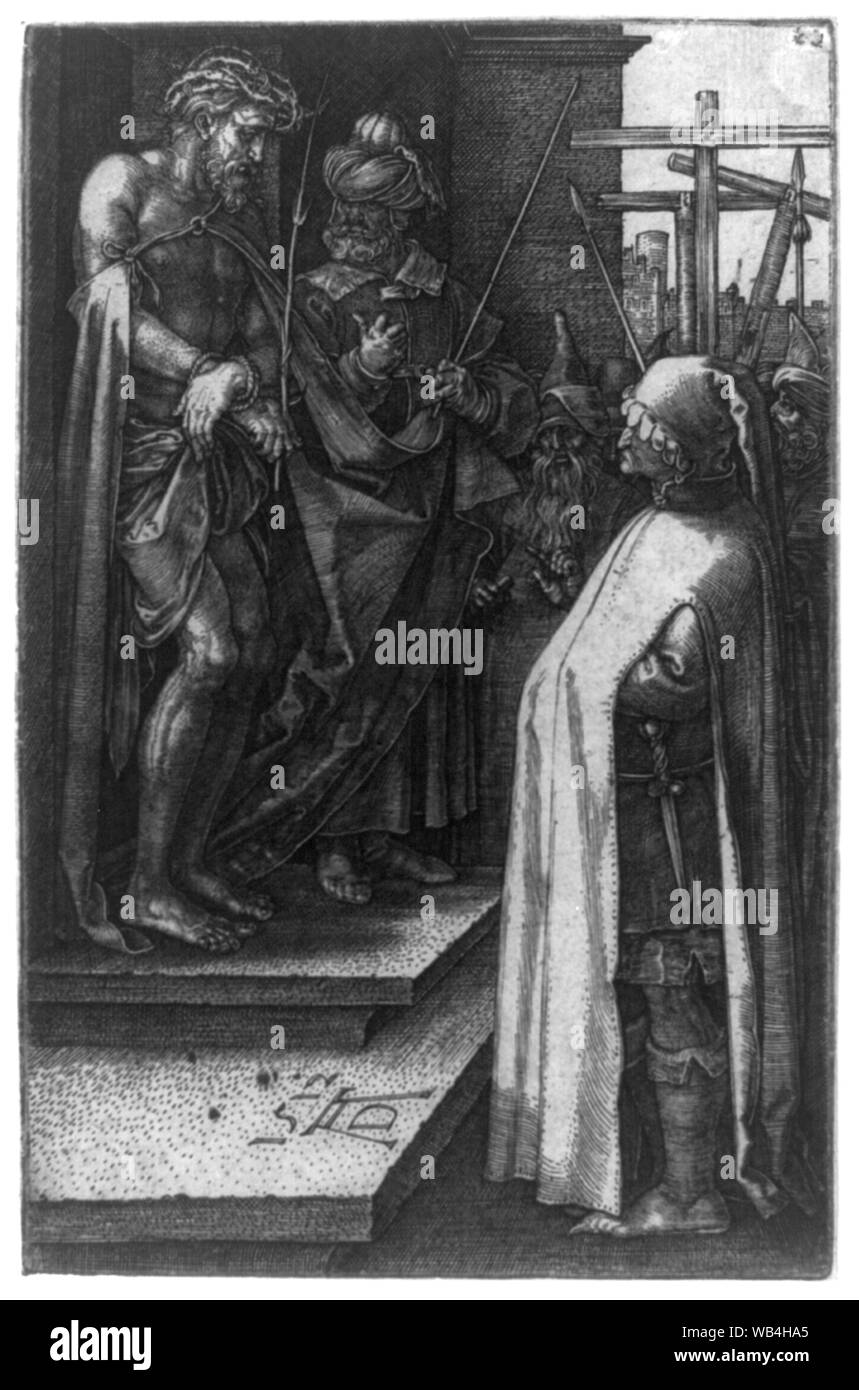 Ecce Homo Abstract/moyenne : 1 : gravure d'impression. Banque D'Images