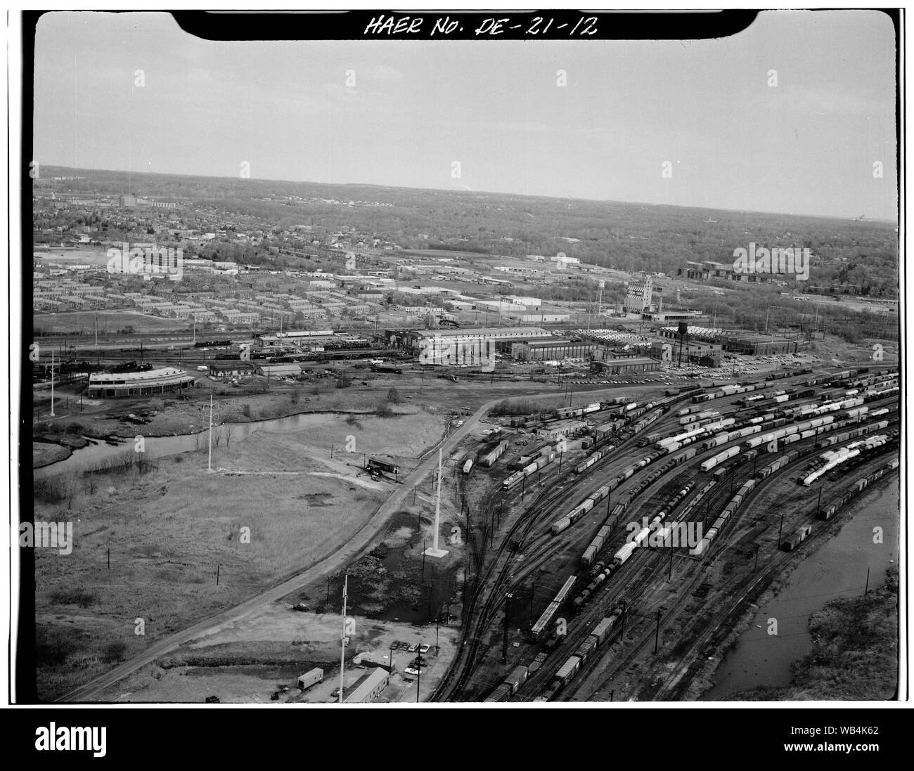 Gare de marchandises Edgemoor. Wilmington, Newcastle Co., DE. Sec. 1201, MP 25.00. (Voir HAER N° DE-12 et 12A pour plus de documentation sur ce site). - Au nord-est du corridor ferroviaire Amtrak, Maryland-Delaware Delaware-Pennsylvania entre Route et état des lignes, Wilmington, New Castle Comté, DE Banque D'Images