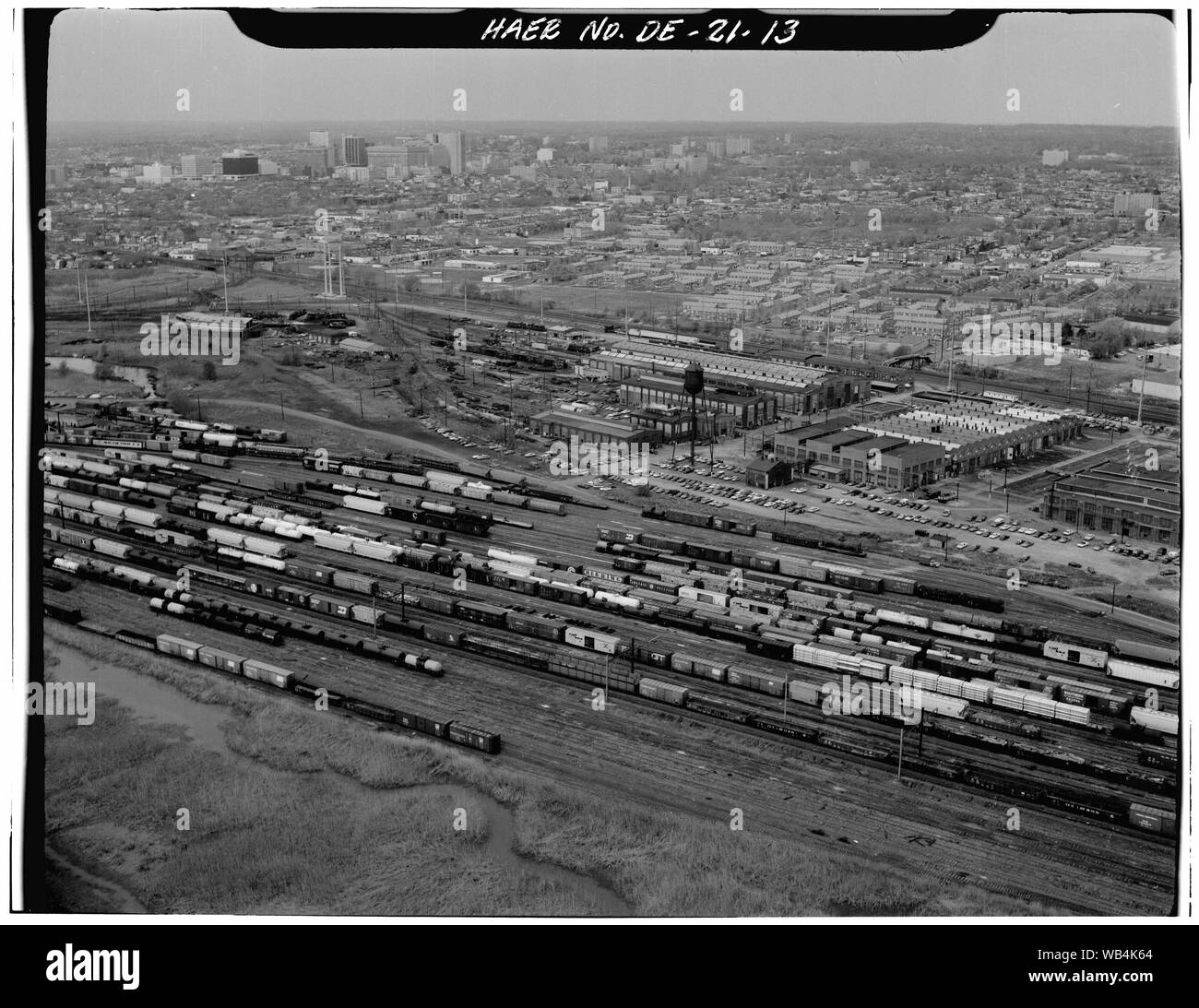 Gare de marchandises Edgemoor. Wilmington, Newcastle Co., DE. Sec. 1201, MP 25.00. (Voir HAER N° DE-12 et 12A pour plus de documentation sur ce site). - Au nord-est du corridor ferroviaire Amtrak, Maryland-Delaware Delaware-Pennsylvania entre Route et état des lignes, Wilmington, New Castle Comté, DE Banque D'Images