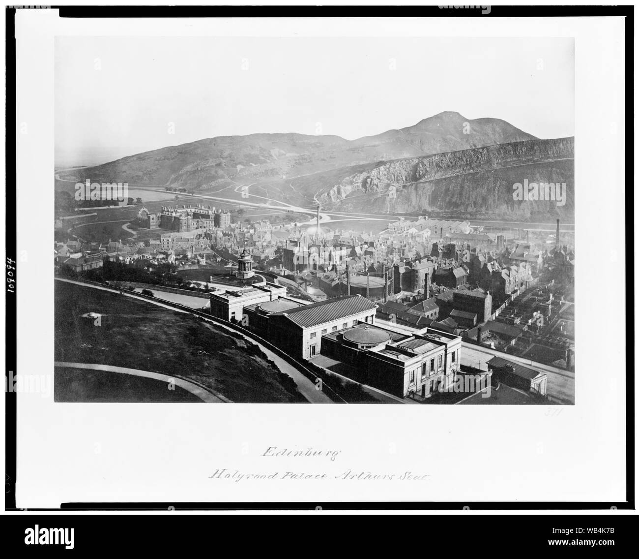 Edinburg. Le palais de Holyrood. Arthurs Seat Abstract/moyenne : 1 tirage photographique : albumen. Banque D'Images
