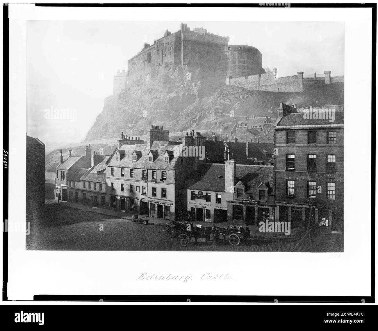Édimbourg. Château Abstract/moyenne : 1 tirage photographique : albumen. Banque D'Images