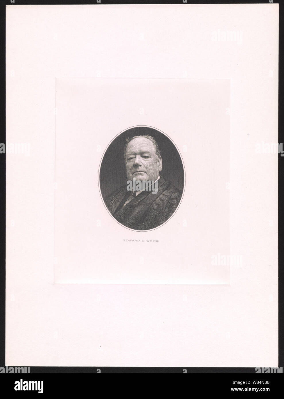 Edward D. White Abstract/moyenne : 1 : impression gravure sur acier ; Droit 6 x 4,9 cm, 11,6 x 9,8 cm plaque, sur feuille 20,4 x 15,3 cm. Banque D'Images