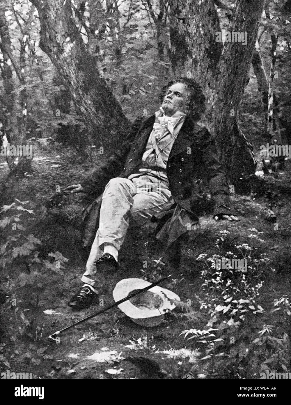 LUDWIG van Beethoven (1770-1827) compositeur et pianiste allemand a été inspiré par ses promenades dans la forêt de Vienne Banque D'Images