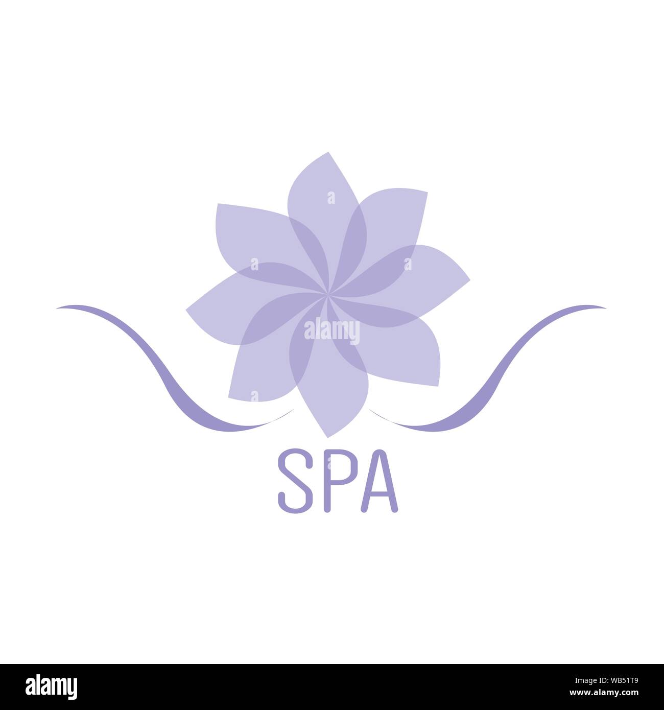 Résumé L'étiquette spa Illustration de Vecteur