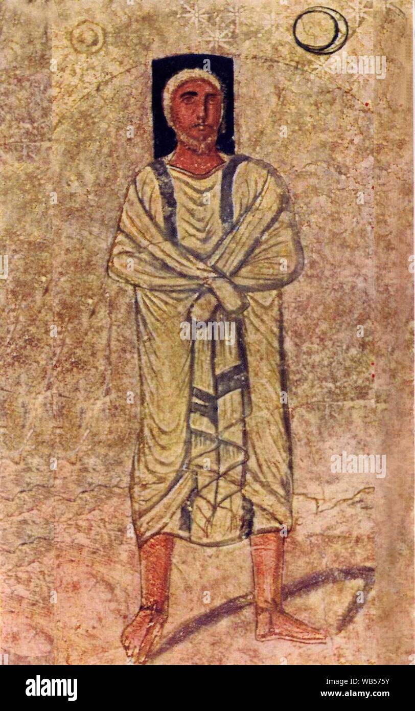 Dura Europos fresco saint homme. Banque D'Images
