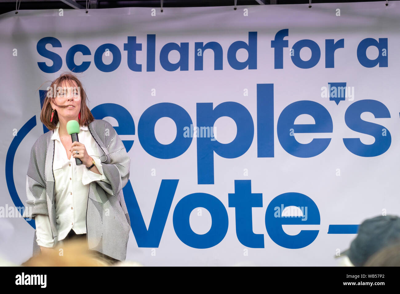 Edimbourg, Ecosse, ROYAUME UNI - 22 août 2019 : MP du travail pour Birmingham Yardley Jess Phillips s'exprimant lors du vote de la population pendant le Festival d'Édimbourg Rallye 2019. Banque D'Images