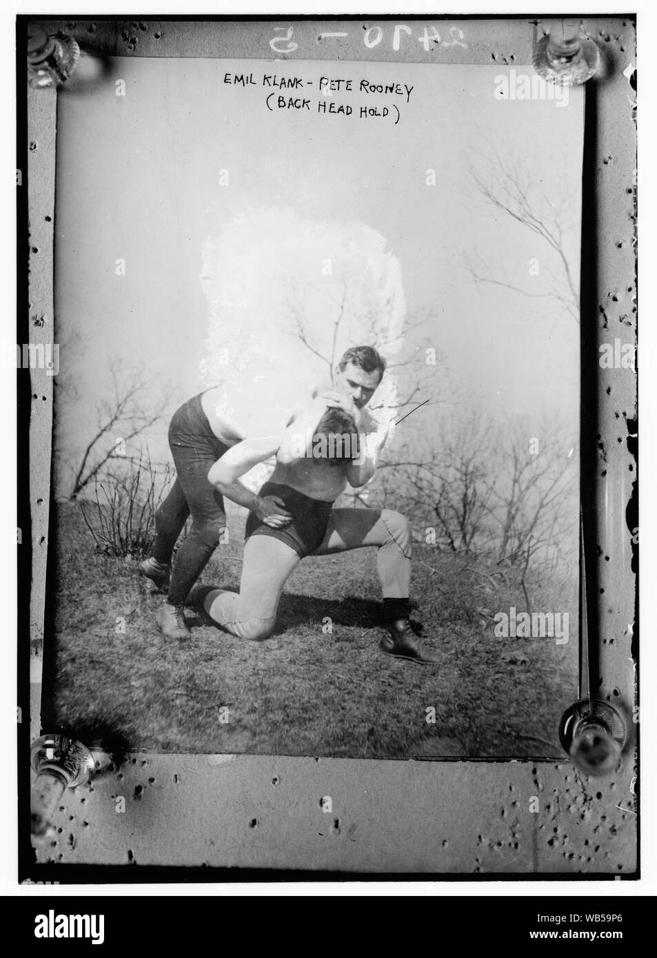 Emil Klank - Pete Rooney (retour siège attente) Abstract/moyenne : 1 négatif : vitrage ; 5 x 7 in. ou moins. Banque D'Images